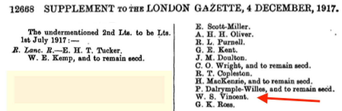 First Notice 4th December 1917